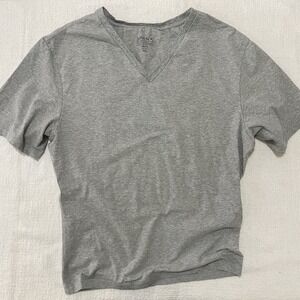 SPANX Cotton Compression Undershirt Women's XXL V-Neck Gray Short Sleeve